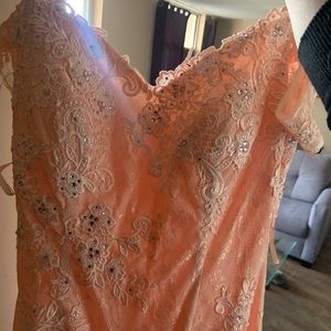 Peach gown size 12